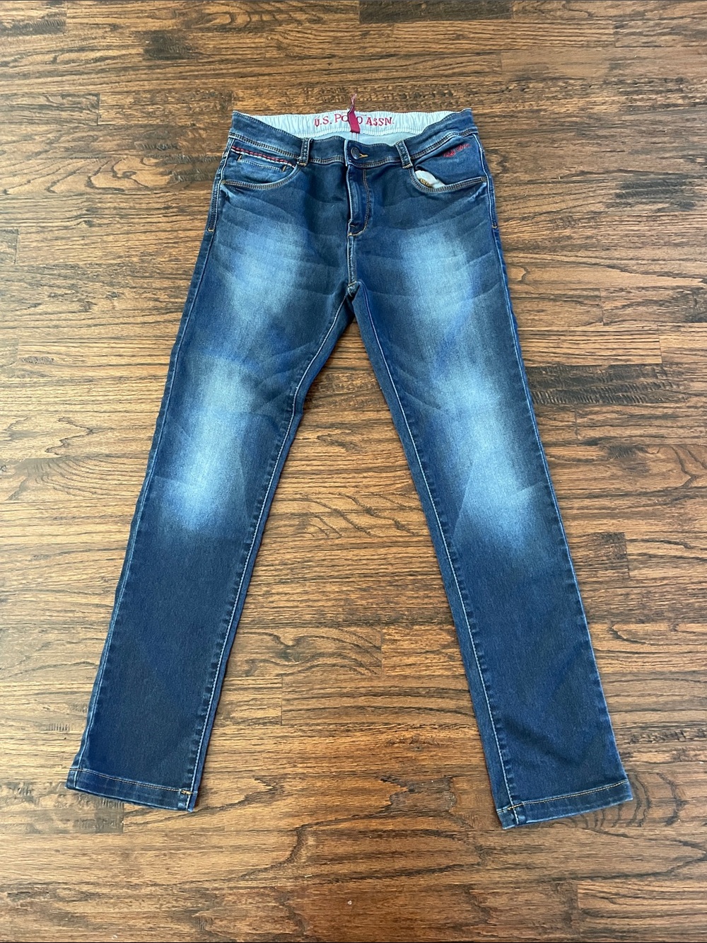 U.S. Polo Assn. Boys Medium Wash Blue Slim Jeans